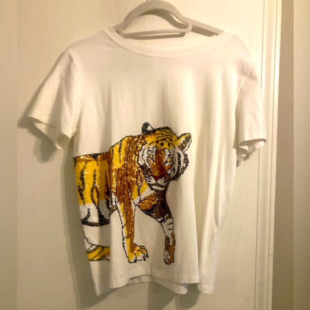 Sparkle City Tiger Sequin T-Shirt